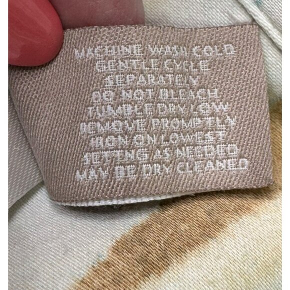 Chicos Womens Button-Down Shirt Size 2 Abstract Print Multicolor Turquoise Brown - Picture 4 of 8